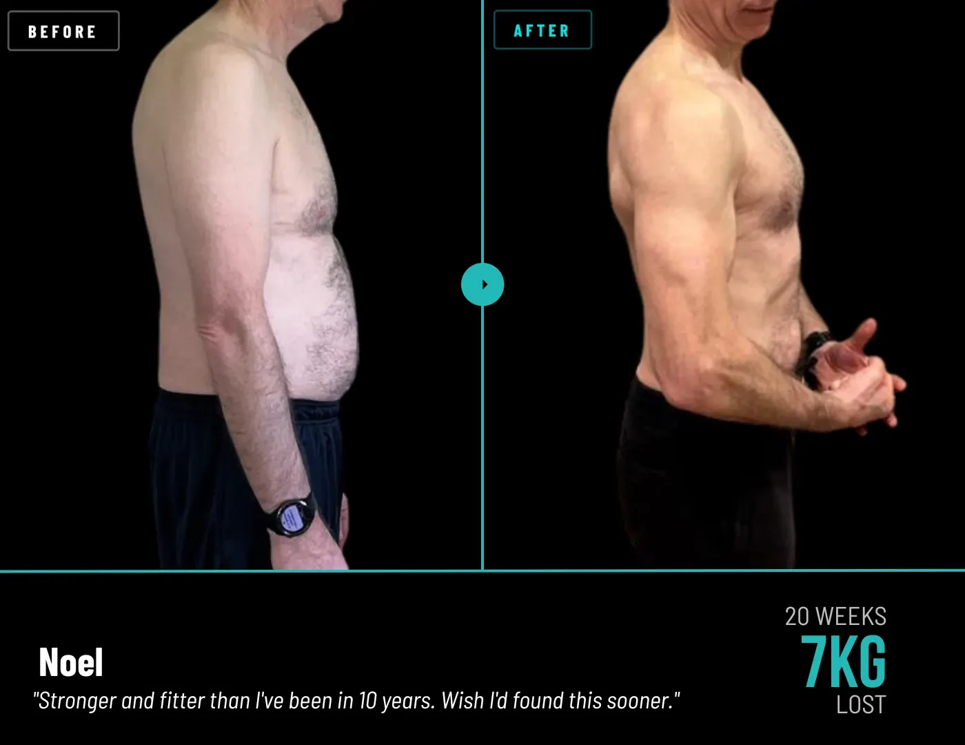 Noel. 7kg lost in 20 weeks.